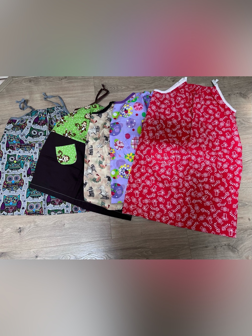5 Handmade Pillowcase-Style dresses SEE MEASUREMENTS